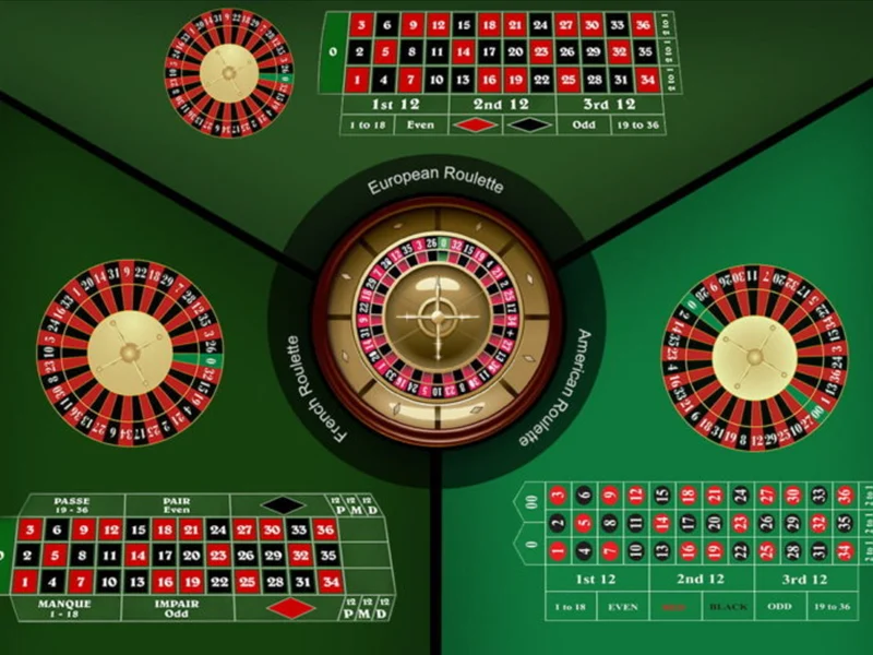 European, American, French Roulette