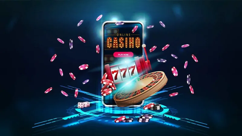  modern online casino platform shown on laptop and smartphone screens