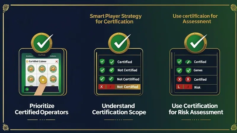 Strategy tips for players using certification to choose trustworthy and low-risk casinos.