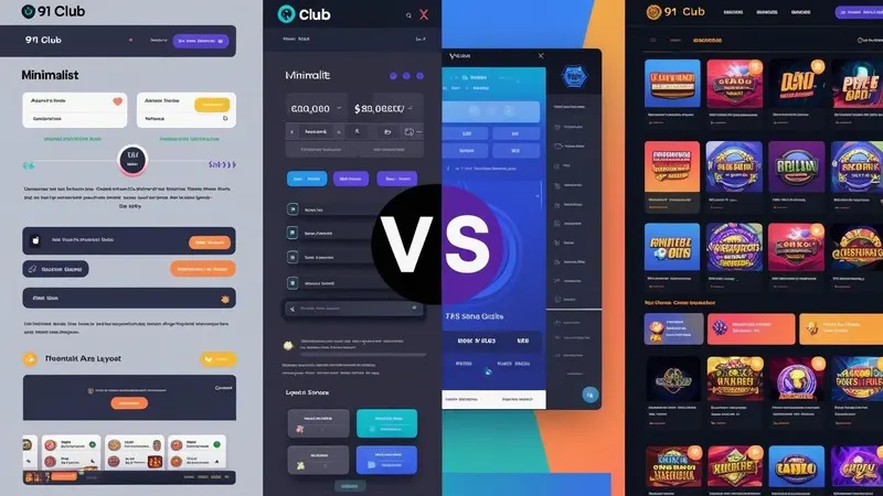 Minimalist casino interface compared to cluttered, flashy competitor UI
